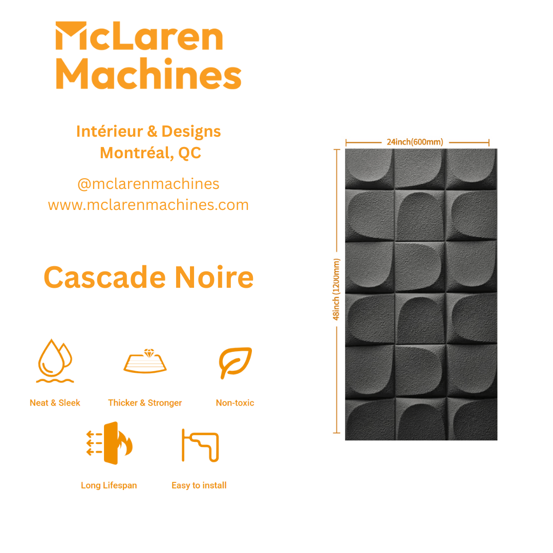 PU Stone Panel | Black Cascade.