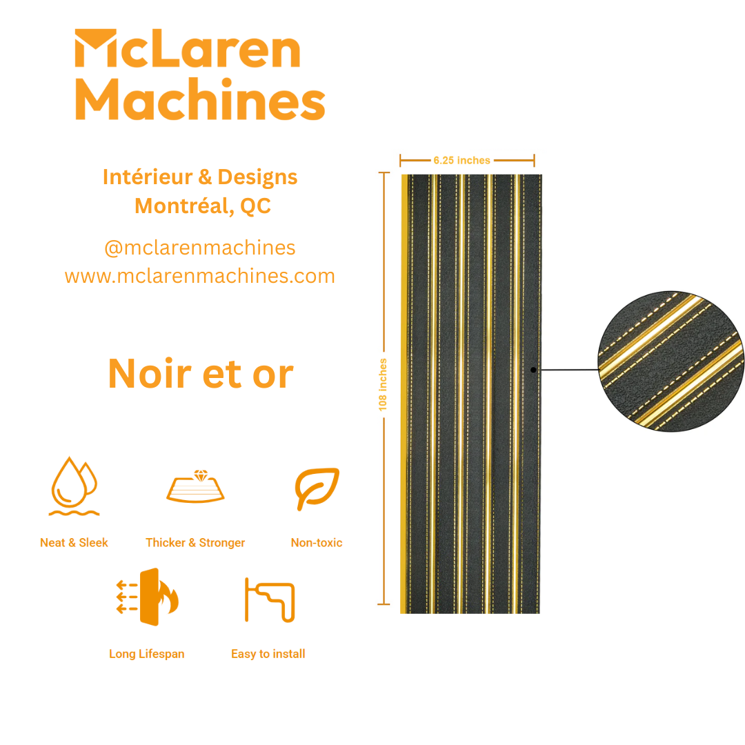 PS Fluted Panel | Black & Gold.