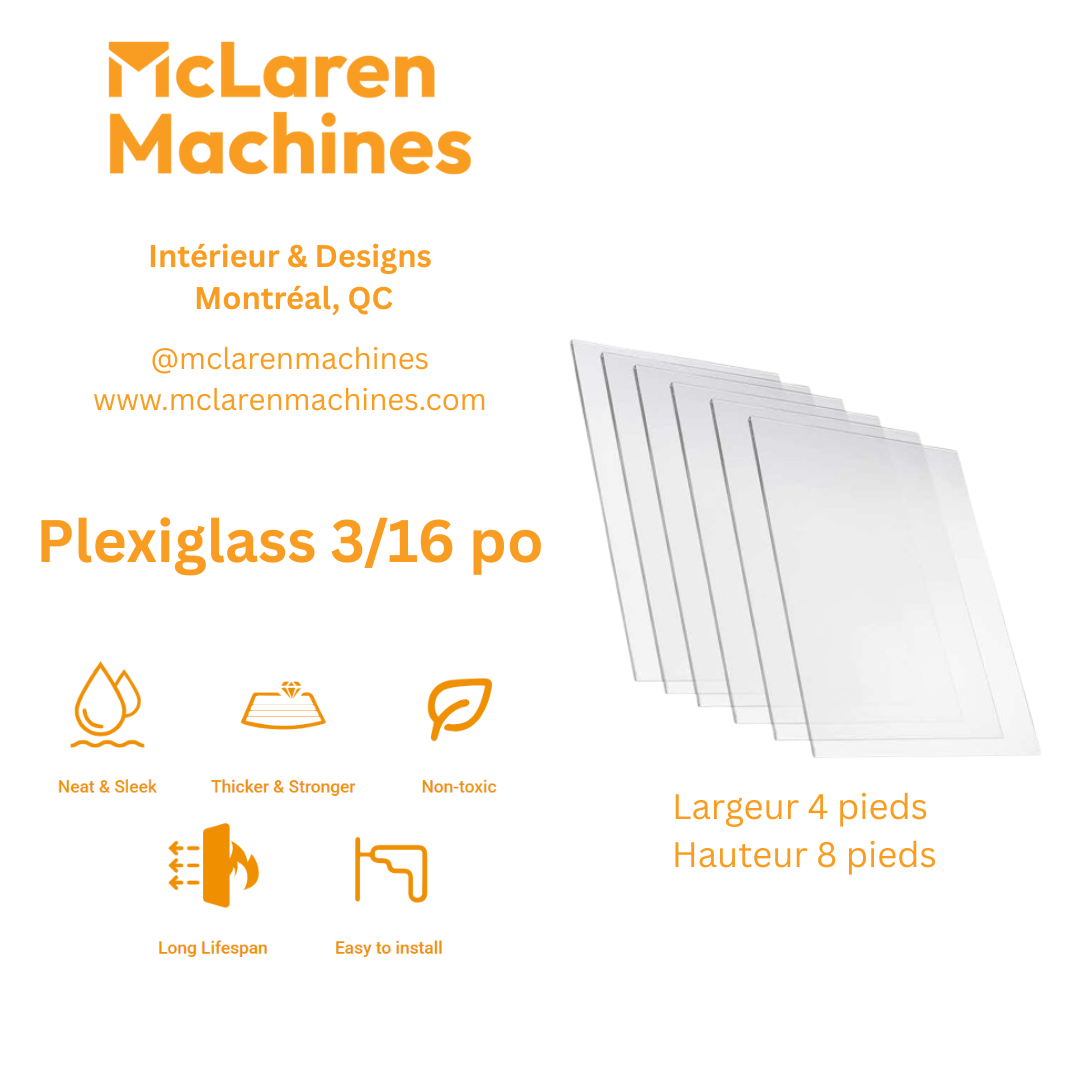 Plexiglass | 3/16 inch.