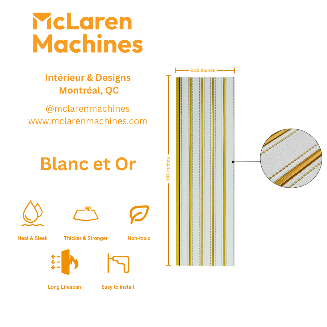 PS Fluted Panel | White & Gold.