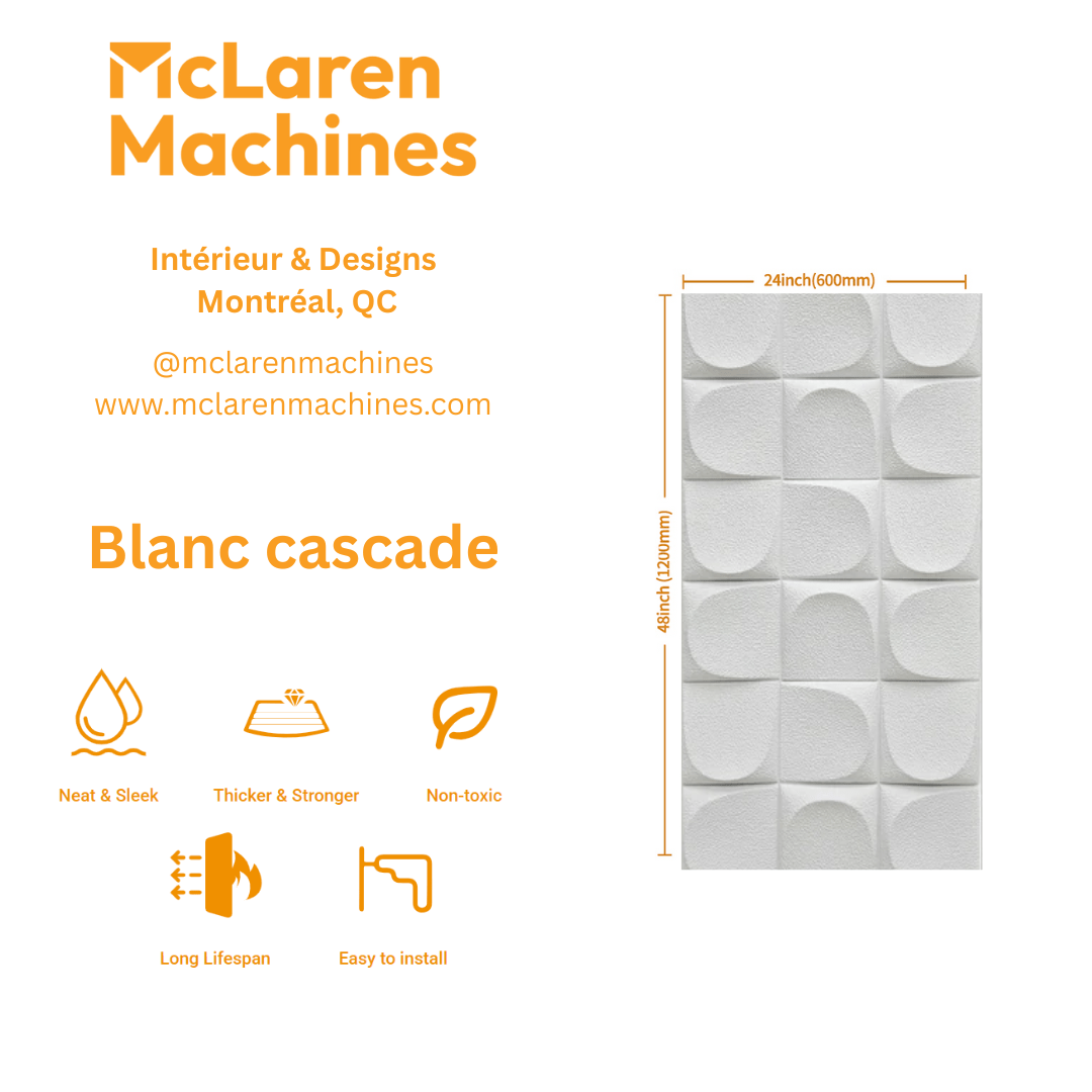 PU Stone Panel | Blanc cascade - McLaren Machines