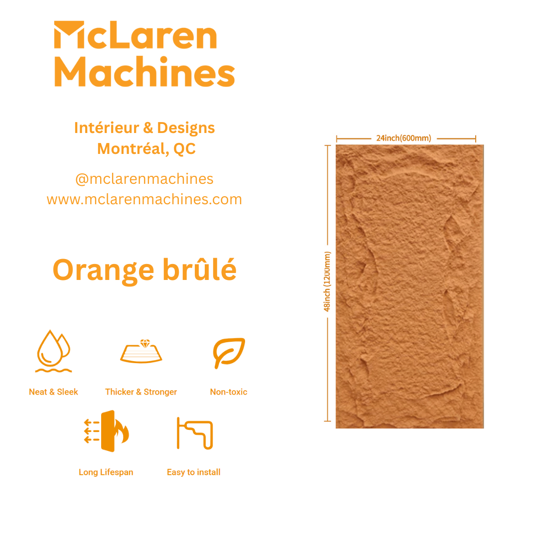 PU Stone Panel | Burnt Orange.