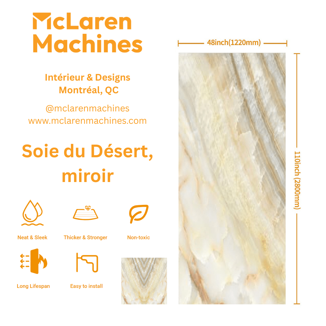PVC Wall Panel | Desert Silk, Book-Matching.