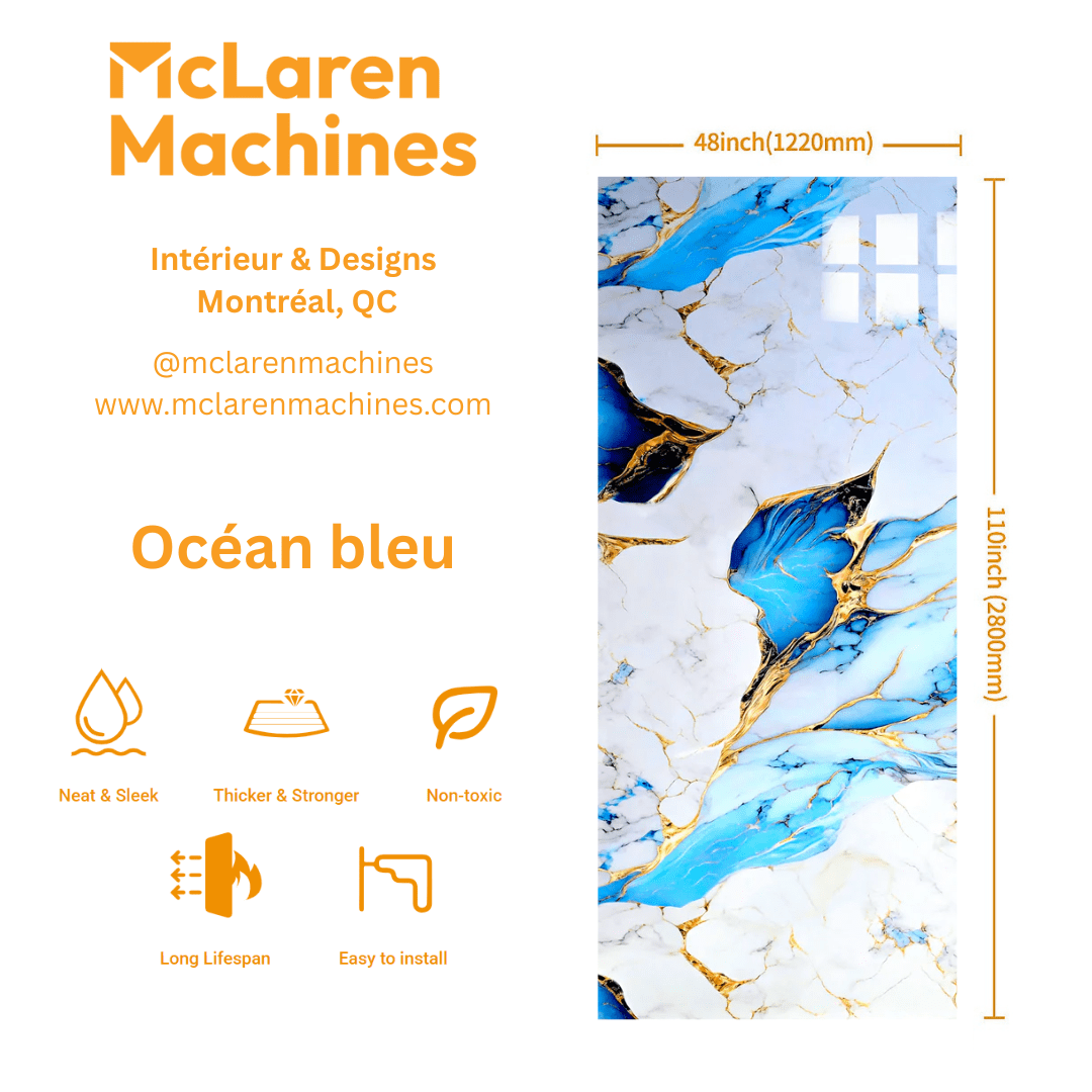 PVC Wall Panel | Ocean Blue.